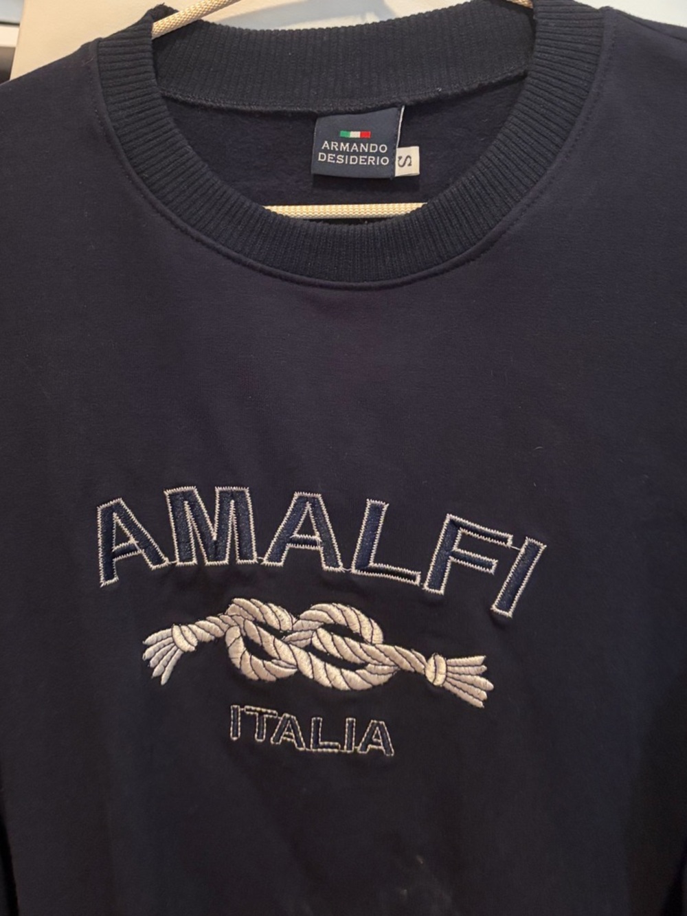 Amalfi Coast Navy Crewneck Size S